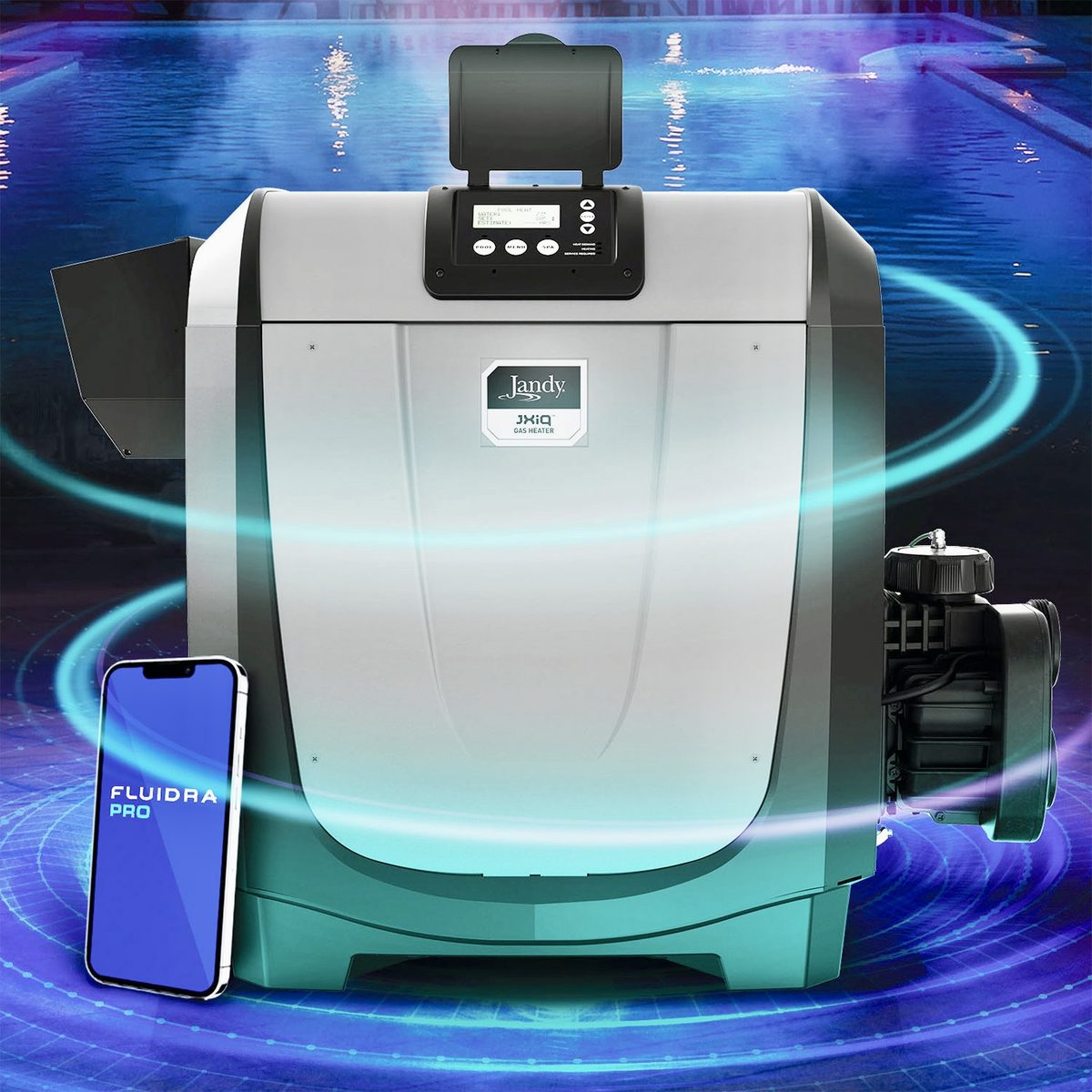 Gas pool heater unit